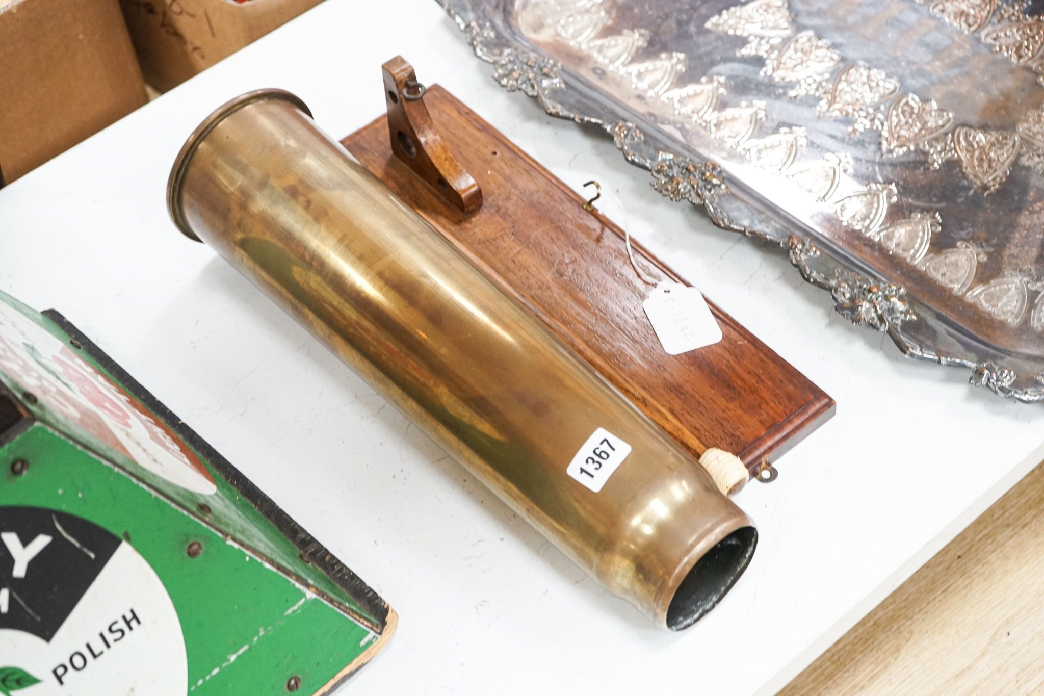 A trench art Shell gong